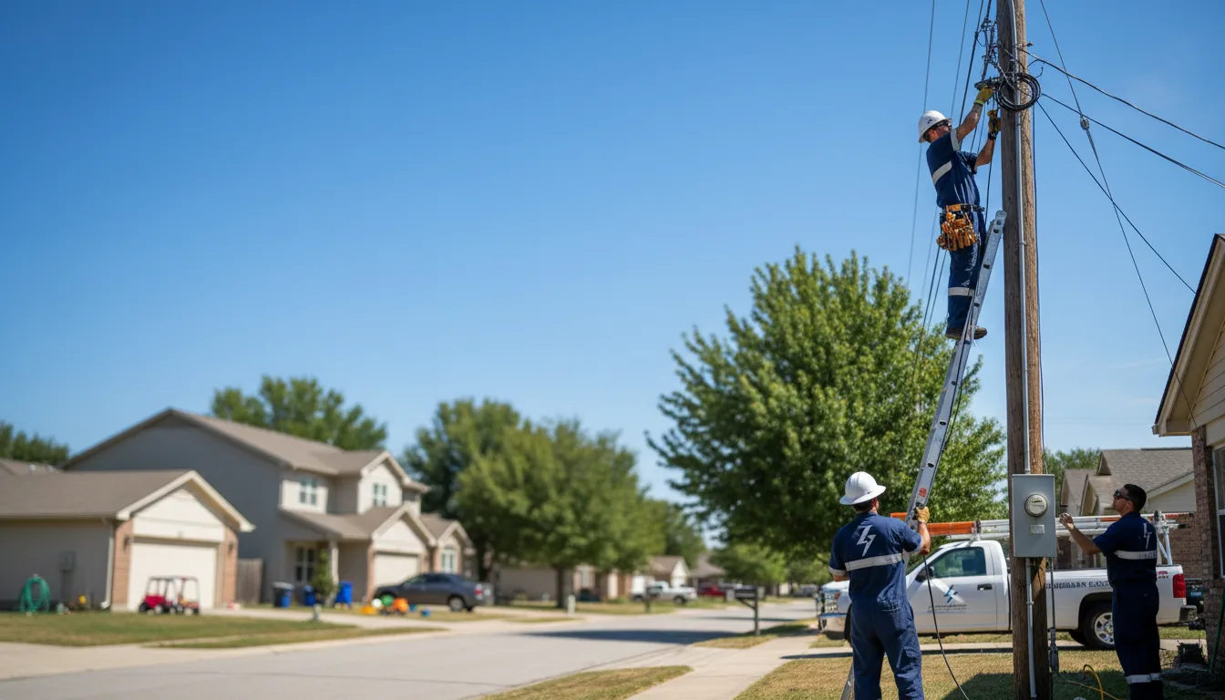 Residential electrician providing installation services in Sterling, KS